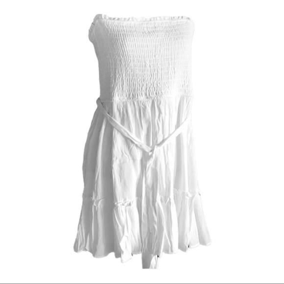 ROW•A White Smocked Bandeau Minidress X-LARGE NWT❤️ Garden Girl - Picture 10 of 11